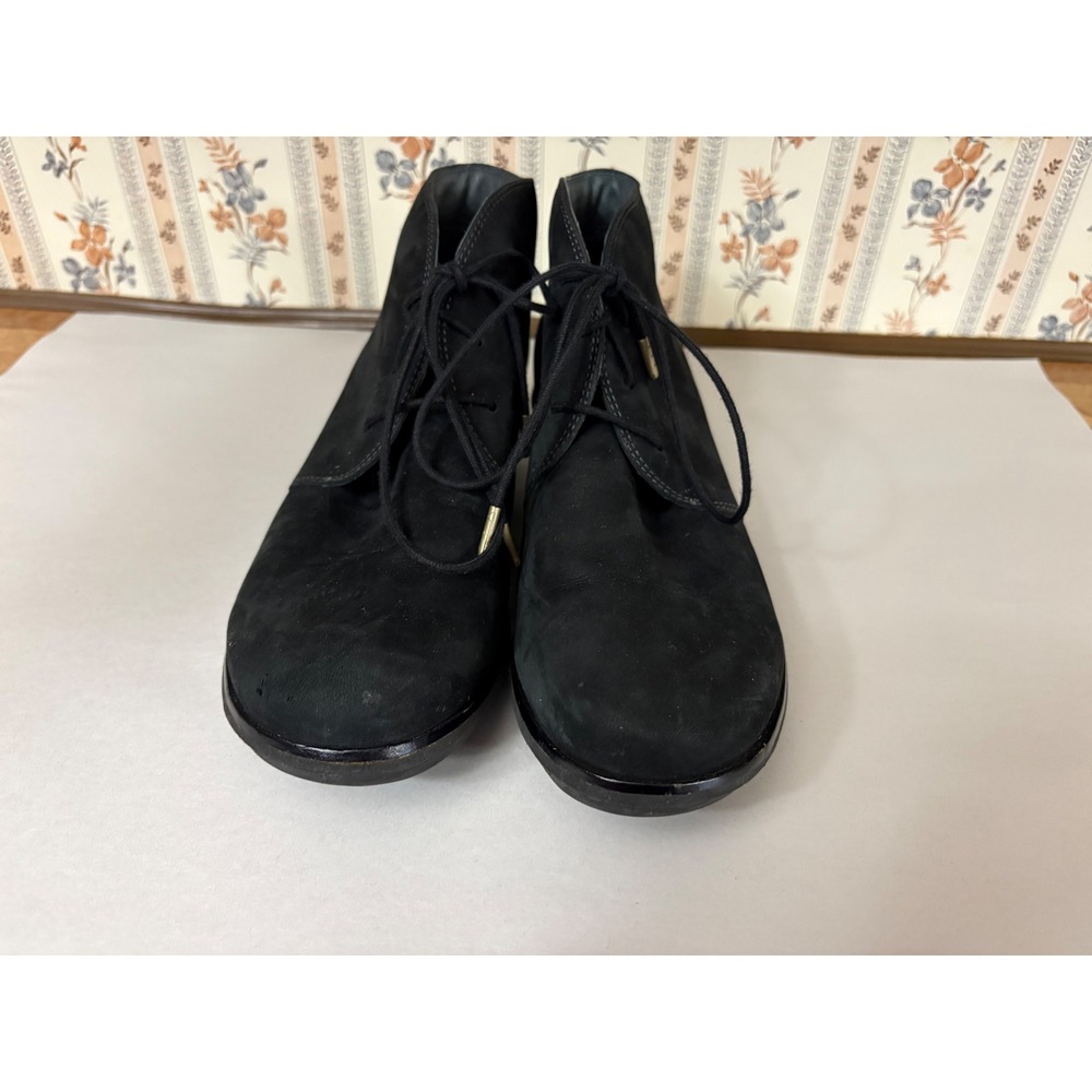Dansko Joy Black Nubuck Lace-Up Boots Leather Lace Up Chukka Ankle Size 40 9.5